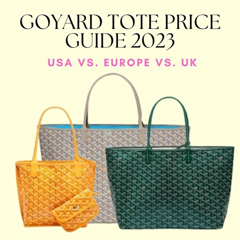 goyard bags price guide.